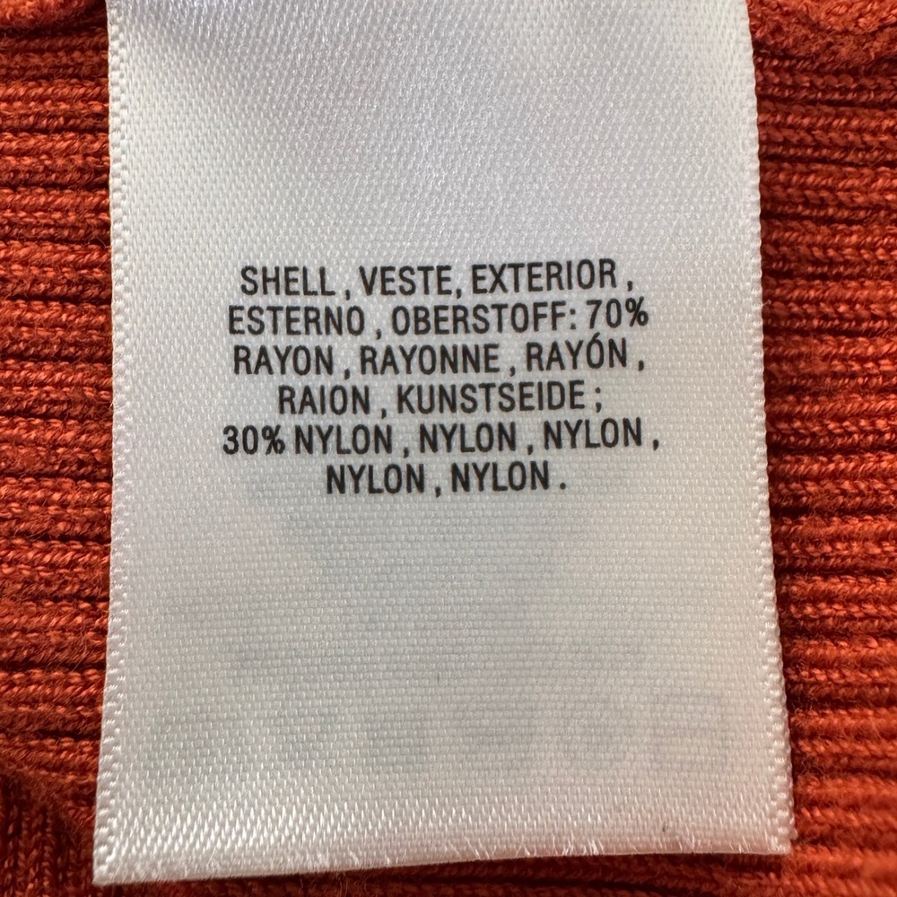 Anthropologie Halter Tank Top Medium Orange Ribbed Knit Criss Cross Keyhole NWT - Picture 9 of 11